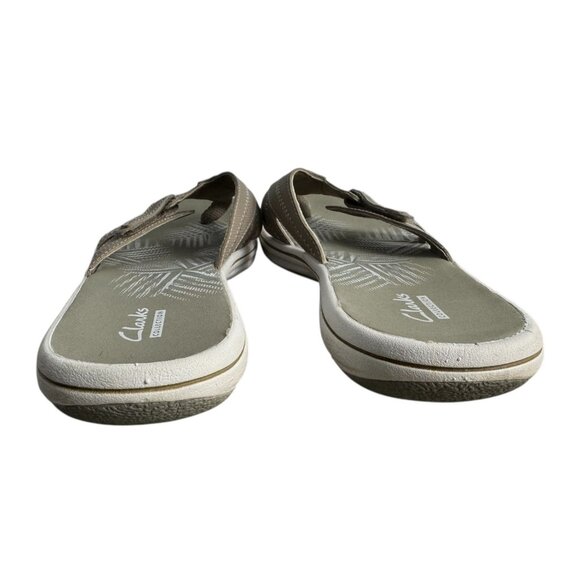Clarks Collection Breeze Sea Flip Flop Sandals Beige Comfort Women's SZ 8 - Picture 7 of 11